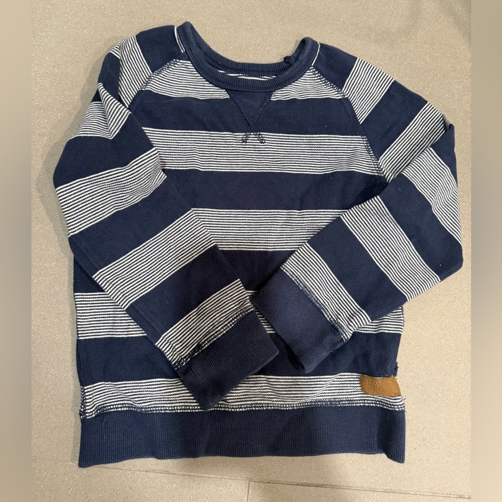 H&M Navy and White Striped Kids Sweater